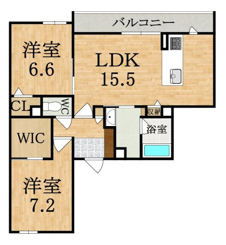 シャーメゾンアイメールの間取り