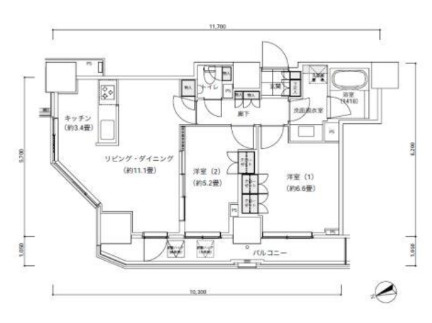 パークキューブ愛宕山タワーの間取り