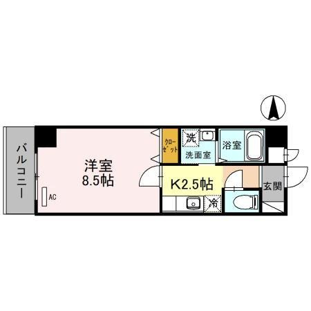 MAPLE夕陽丘の間取り