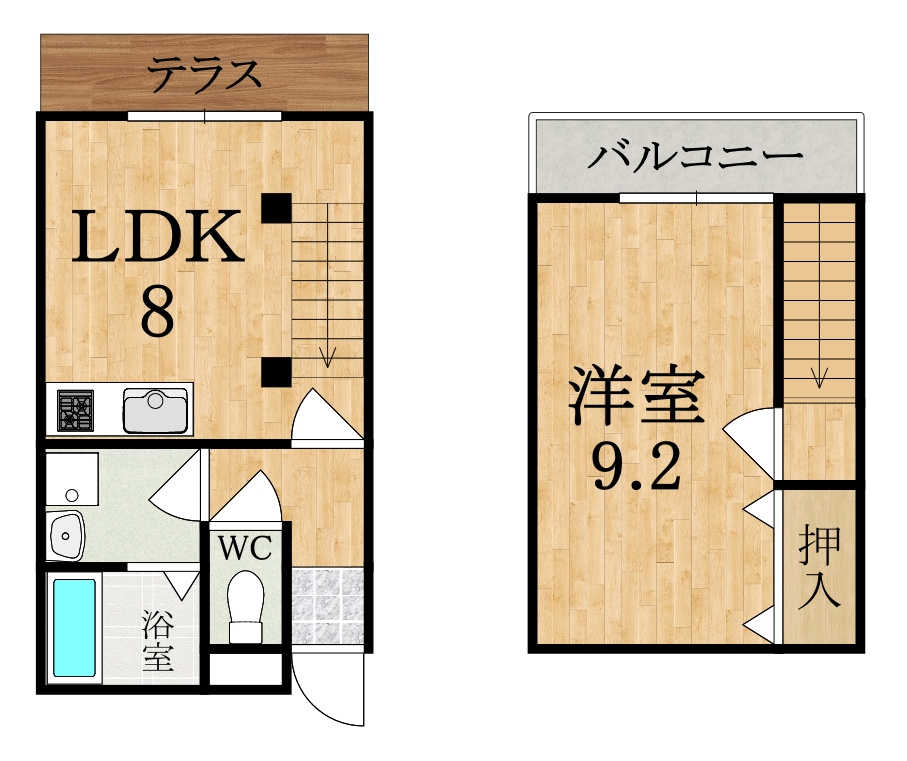 アーバンライフ新賀Ⅱの間取り