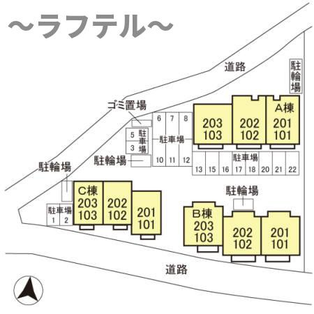 サンモール北入曽 Cの区画図