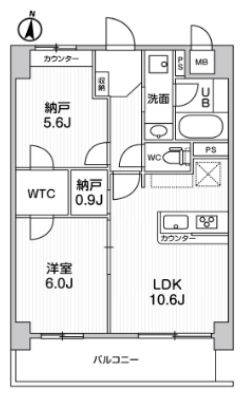 さいたま市浦和区仲町４丁目の賃貸マンションの間取り