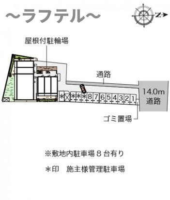 所沢市大字上安松のアパートの区画図