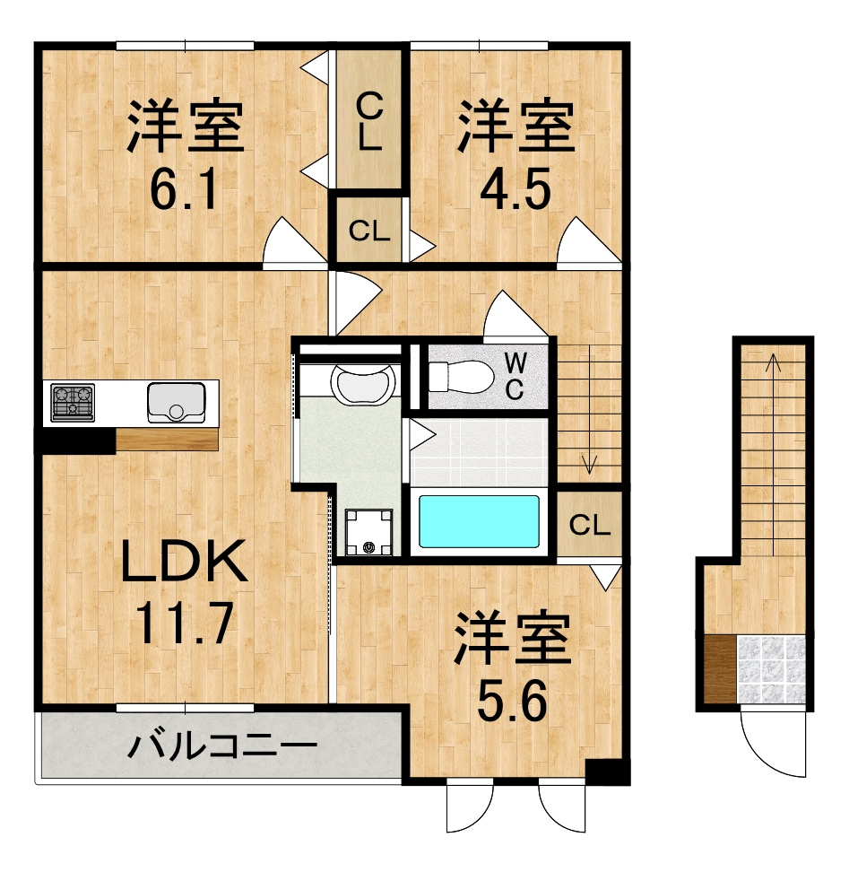 リビエール信貴の間取り