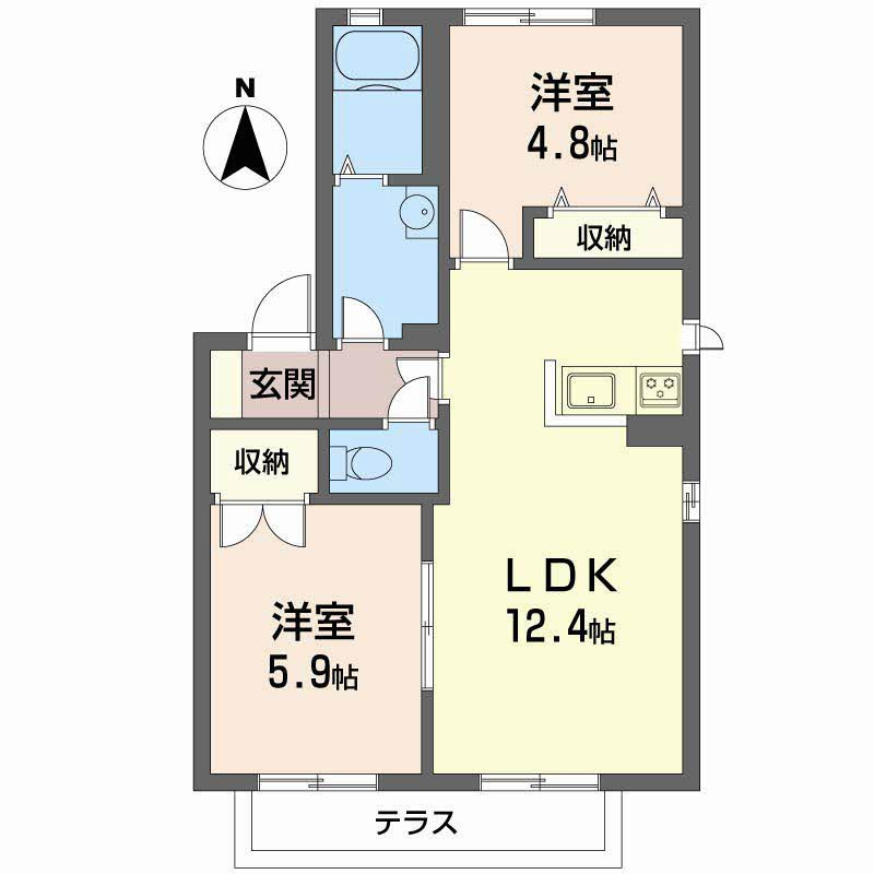 リヴィエール西大寺の間取り