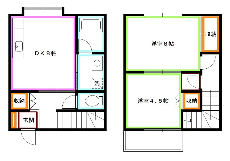 練馬区関町南２丁目のテラスの間取り