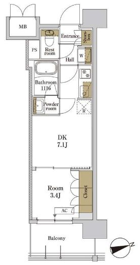 RJRプレシア川口の間取り