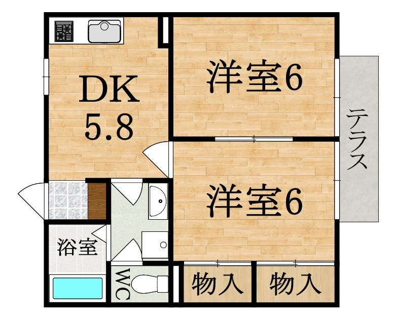 ラフィーネ生駒の間取り