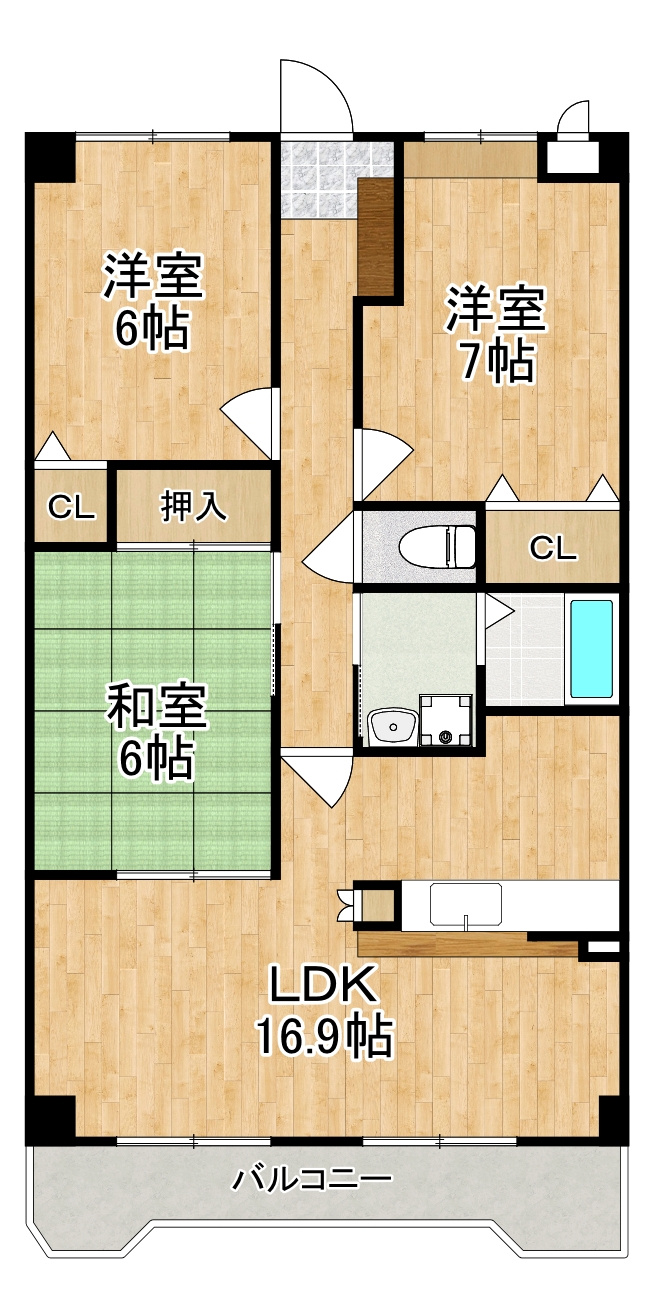 グレースコート恋の窪の間取り