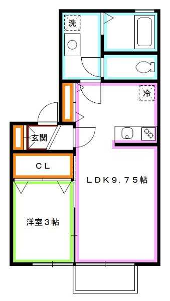 武蔵野市吉祥寺北町３丁目のアパートの間取り