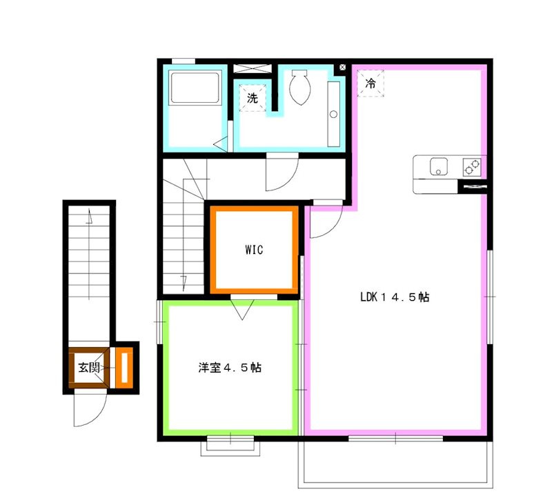 三鷹市新川５丁目のアパートの間取り