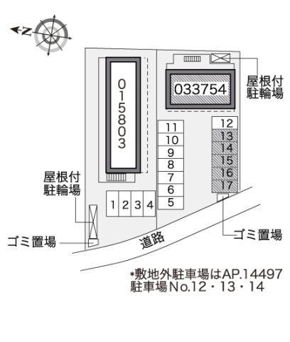 レオパレス美夢（ミユ）の区画図