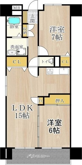 東部市場前レジデンスの間取り