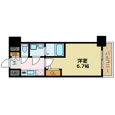 エスリード大阪上本町グリーズの間取り