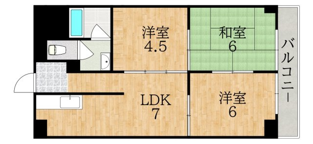大和ビルマンションＢ棟の間取り