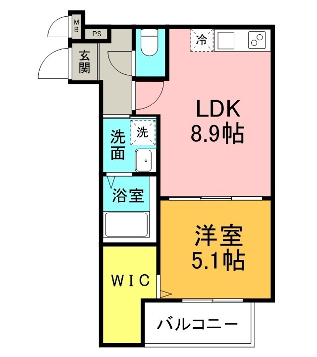 ラフィーネ聖天坂Ⅶ番館の間取り