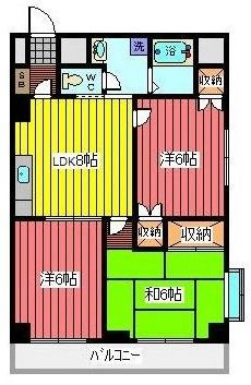 第二錦生コーポの間取り