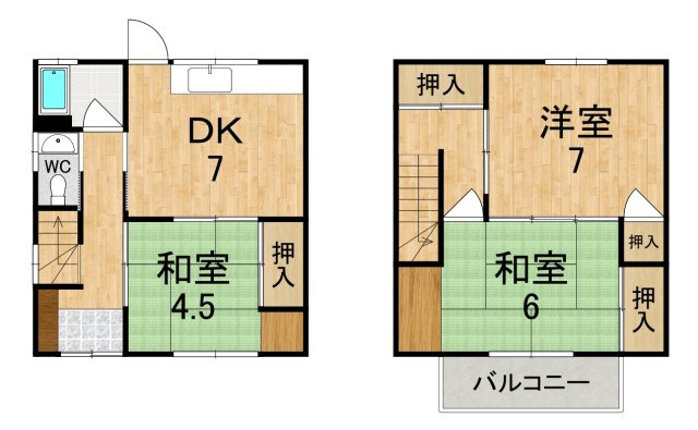 田中貸家の間取り