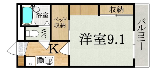 レオパレスシルフィードの間取り