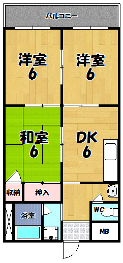 新町ロイヤルハイツの間取り