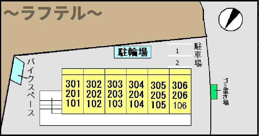 所沢市くすのき台３丁目のアパートの区画図