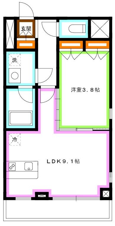 杉並区松庵３丁目の賃貸マンションの間取り
