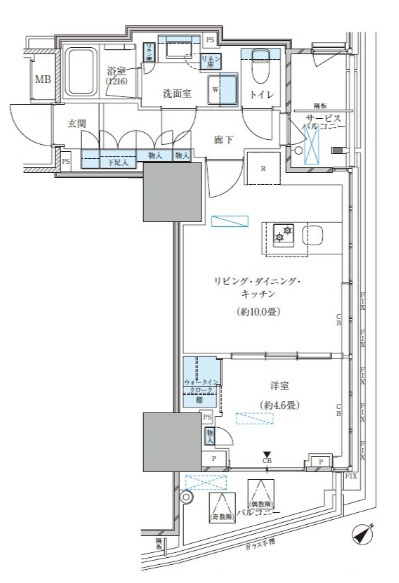 パークアクシス五反田スカイタワーの間取り