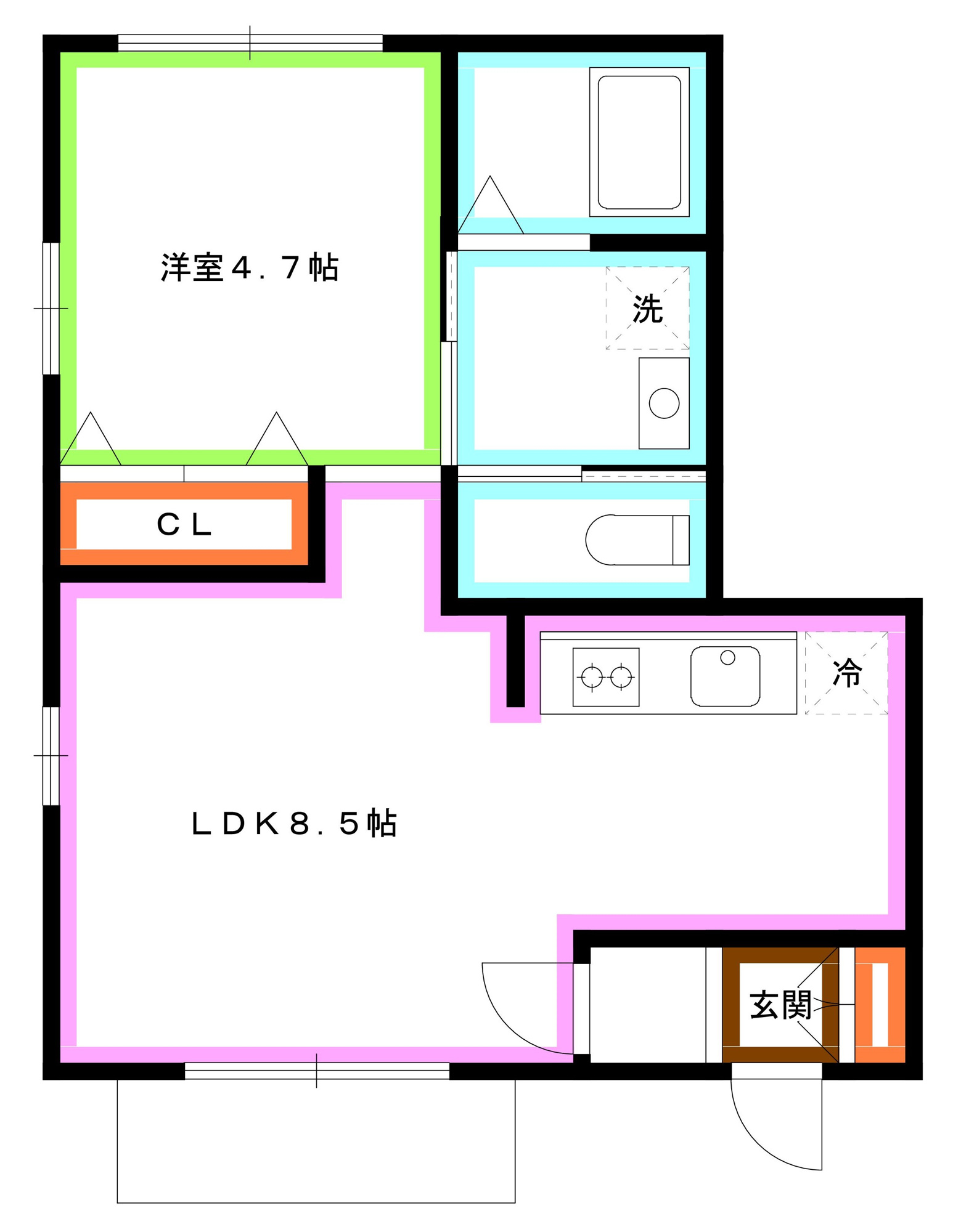 武蔵野市吉祥寺北町１丁目の賃貸マンションの間取り