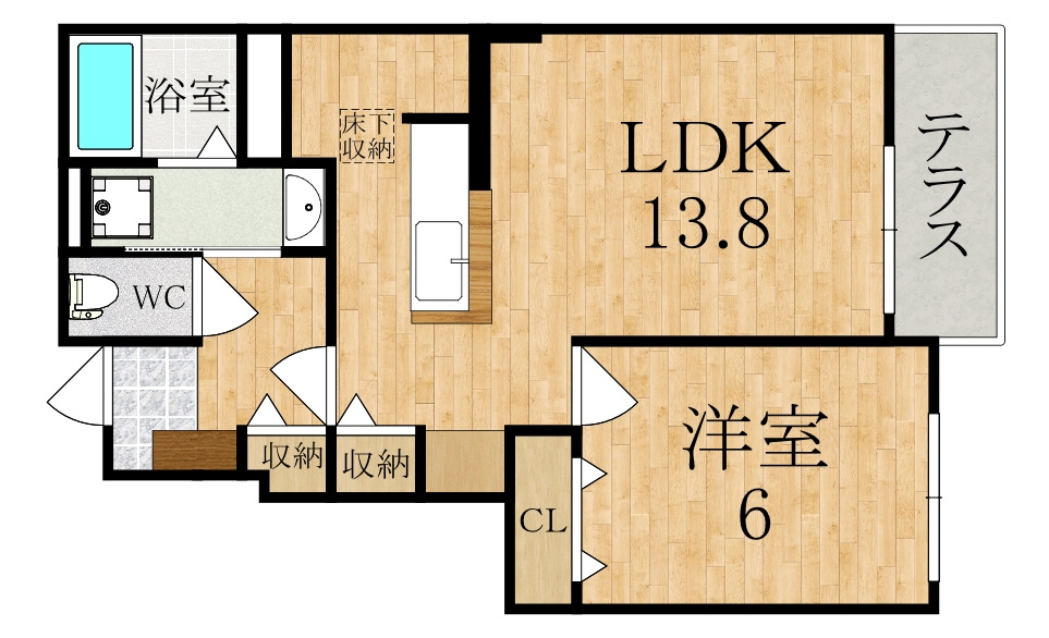 クラージュの間取り