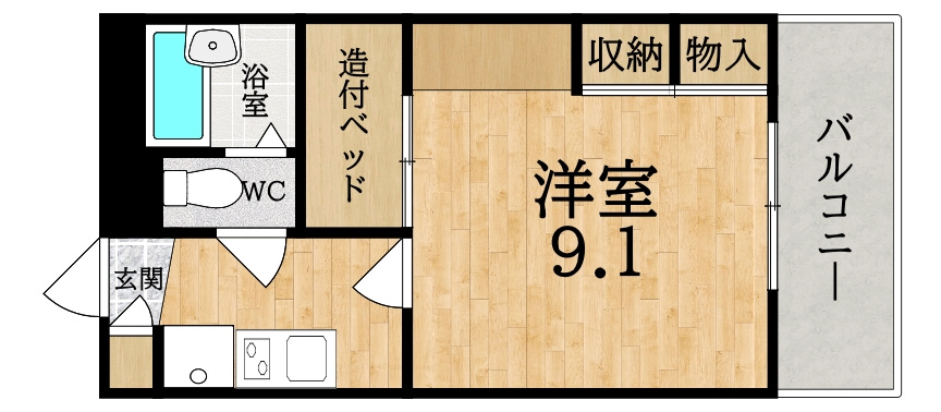 レオパレスグッドウエストの間取り