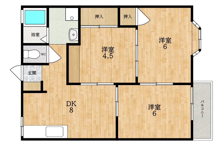 エトワール郡山の間取り