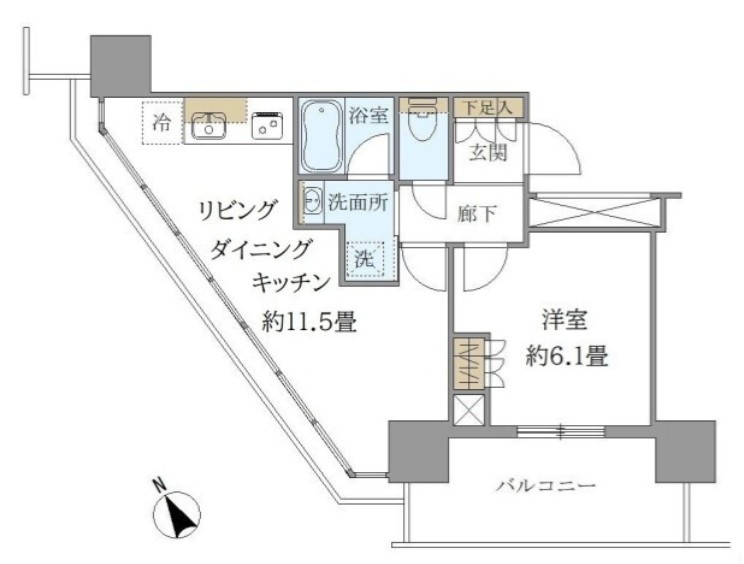Brillia Tower浜離宮の間取り