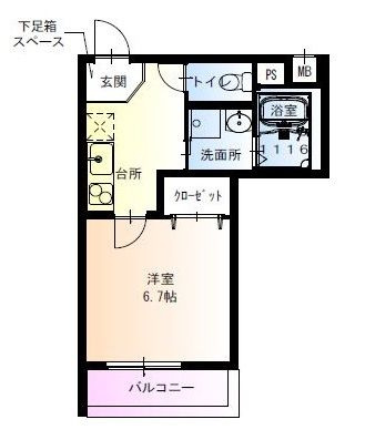 フジパレスあびこ駅東Ⅴ番館の間取り