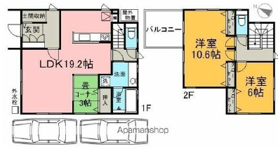 郡司貸家の間取り