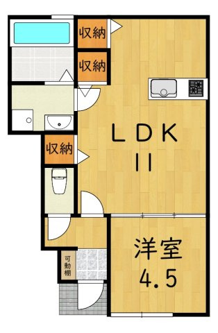 プチメゾン有井の間取り
