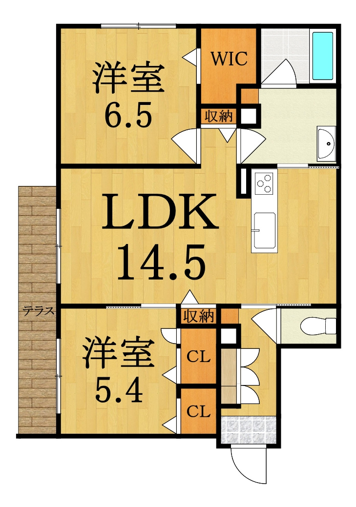 シャーメゾンラフォレの間取り
