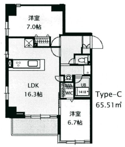 ｃａｌｍ　ｖｉｌｌａｇｅの間取り