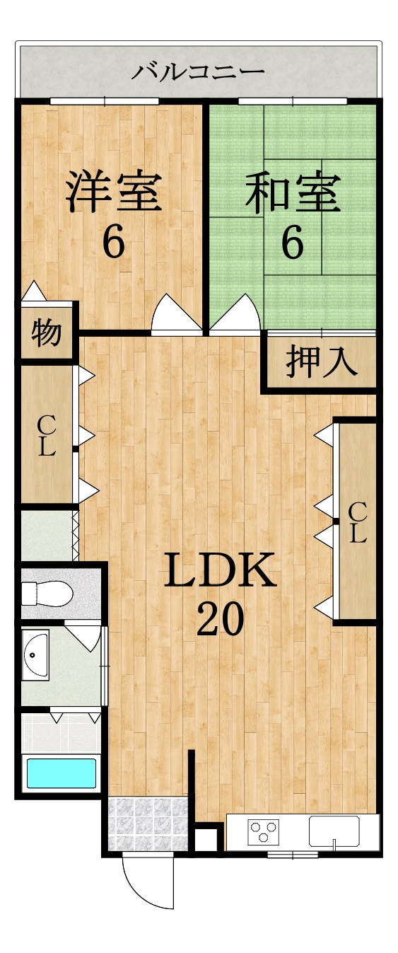 松ヶ丘コーポの間取り