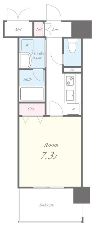 ボーベル玉造の間取り