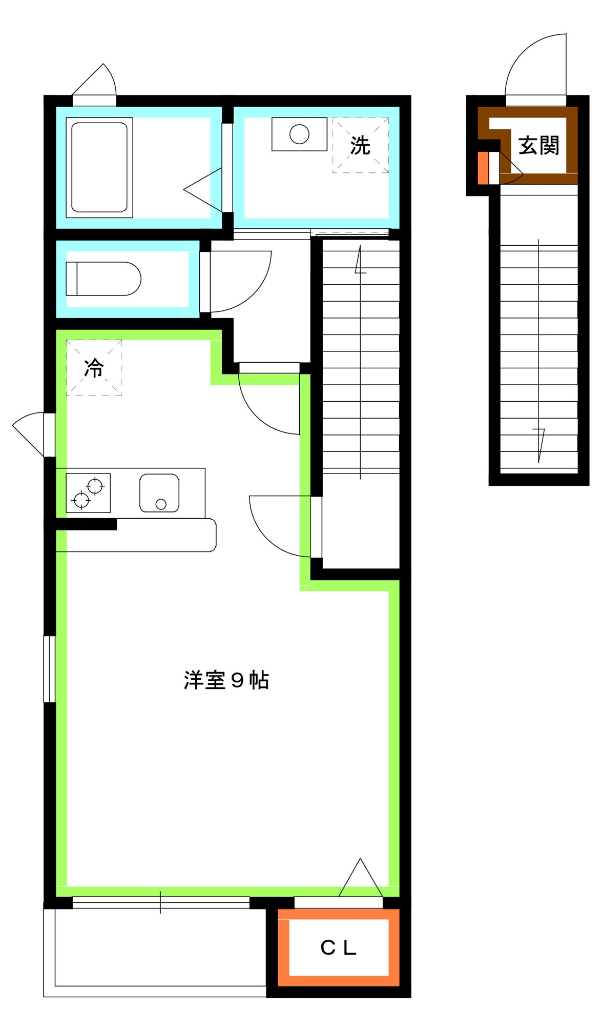 西東京市新町５丁目のアパートの間取り