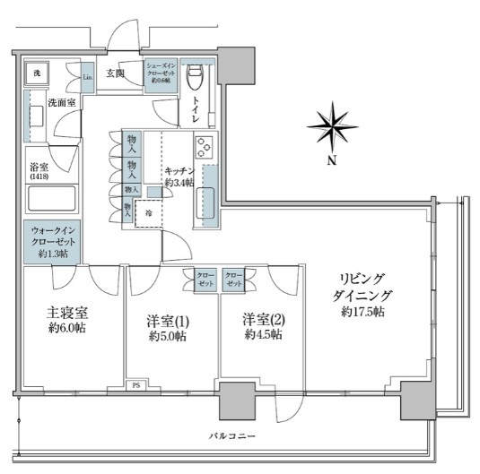 パークシティ中野 ザ タワー エアーズの間取り