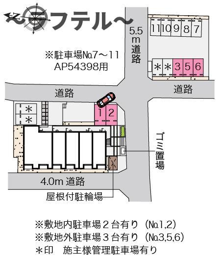 クレイノレインボー上竹Ⅱの区画図