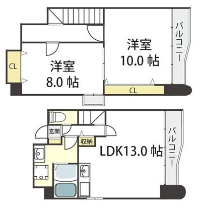 ラフィーヌ帝塚山の間取り