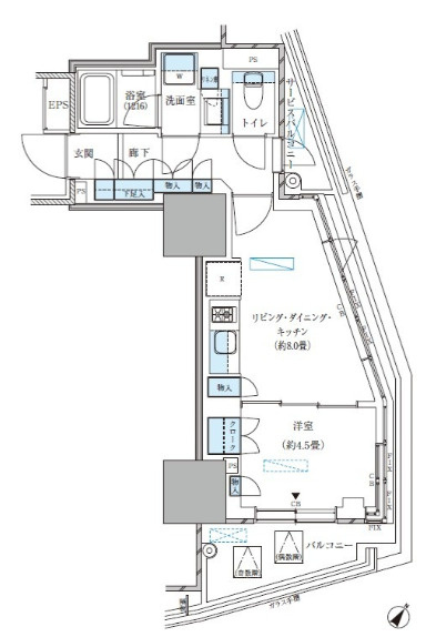 パークアクシス五反田スカイタワーの間取り