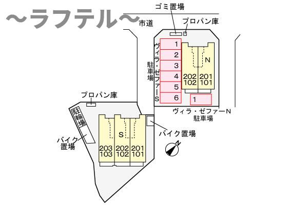 ヴィラ・ゼファーＮの区画図