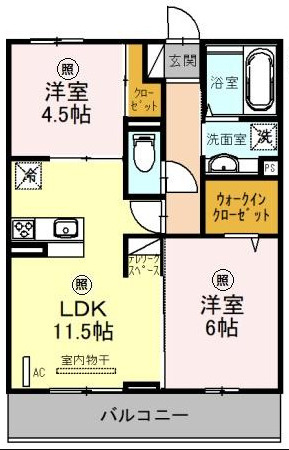 エバープレイス武蔵浦和の間取り