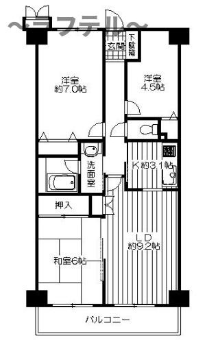 エステスクエア新所沢の間取り