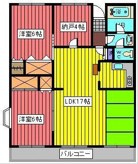 ドルフヤマノウチB棟の間取り