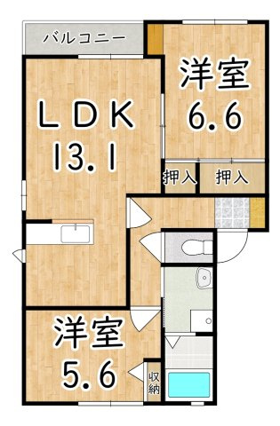サニーソシアＡの間取り