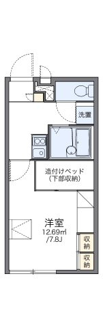 レオパレスブラッサム木津の間取り